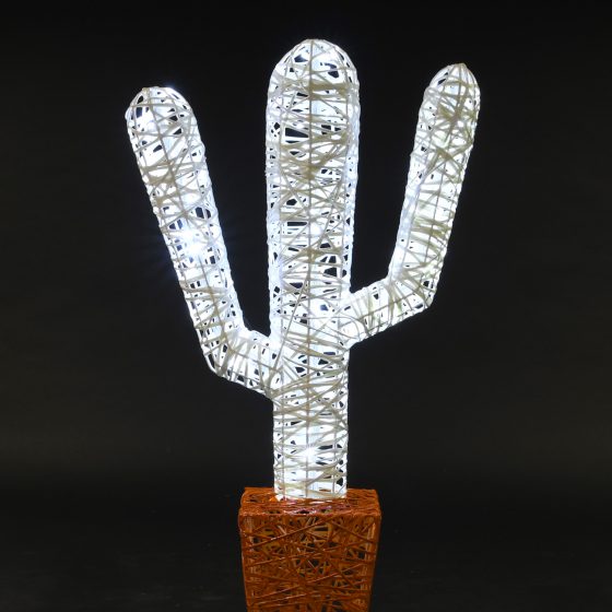 Cactus 04, structure 3D, fibre minérale, led