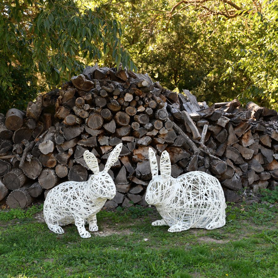 Sculpture Lapin Moderne Facettée
