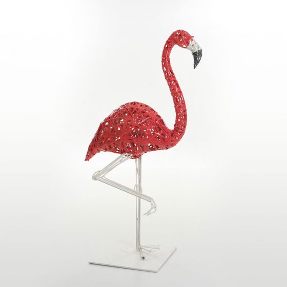 Flamant rose, structure 3D, fibre minérale