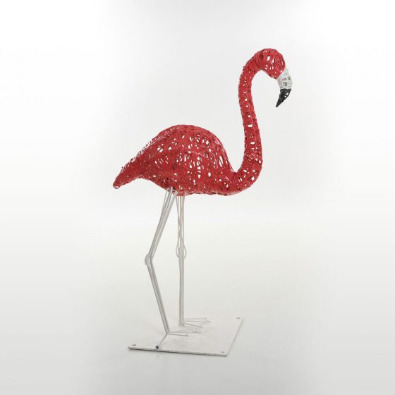 Flamant rose 02, structure 3D, fibre minérale