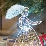 Décoration de mariage, personnage mariée 2D lumineuse tissée en fibre de verre - location décoration lumineuse mariages